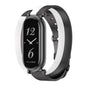 For Xiaomi Smart Band 10 / 9 / 8 Mijobs GT4 Dual-Loop Leather Watch Band(Black+White+Black)