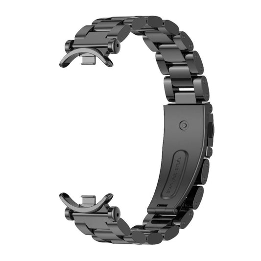 For Xiaomi Smart Band 10 / 9 / 8 Mijobs GT4 Three Beads Metal Watch Band(Black)