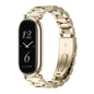For Xiaomi Smart Band 10 / 9 / 8 Mijobs GT4 Three Beads Metal Watch Band(Light Gold)