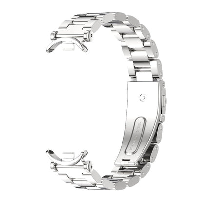 Pour Xiaomi Smart Band 10 / 9 / 8 Mijobs GT4 Bracelet de montre en métal trois perles (Argent)