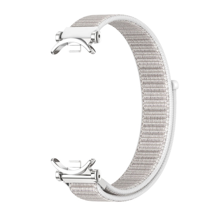 Pour Xiaomi Smart Band 10 / 9 / 8 Mijobs GT4 Bracelet en nylon respirant (Argent Coquillage)