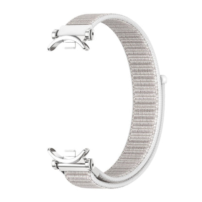 Pour Xiaomi Smart Band 10 / 9 / 8 Mijobs GT4 Bracelet en nylon respirant (Argent Coquillage)