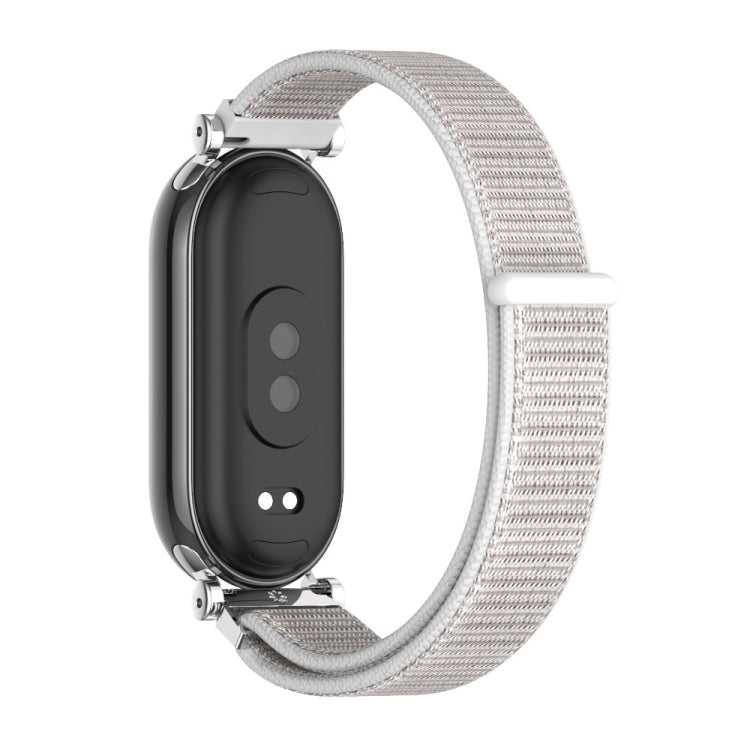 Pour Xiaomi Smart Band 10 / 9 / 8 Mijobs GT4 Bracelet en nylon respirant (Argent Coquillage)
