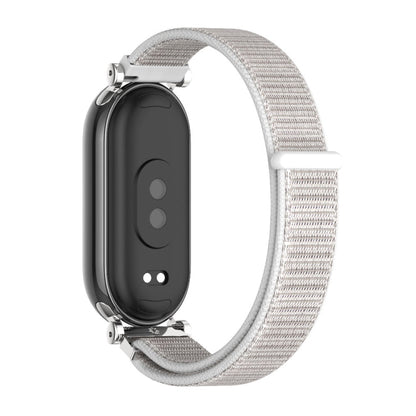 Pour Xiaomi Smart Band 10 / 9 / 8 Mijobs GT4 Bracelet en nylon respirant (Argent Coquillage)