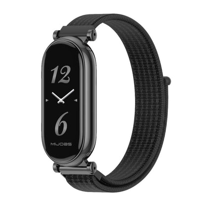 Pour Xiaomi Smart Band 10 / 9 / 8 Mijobs GT4 Bracelet de montre respirant en nylon (Noir)