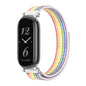 For Xiaomi Smart Band 10 / 9 / 8 Mijobs GT4 Breathable Nylon Loop Watch Band(Colorful Silver)