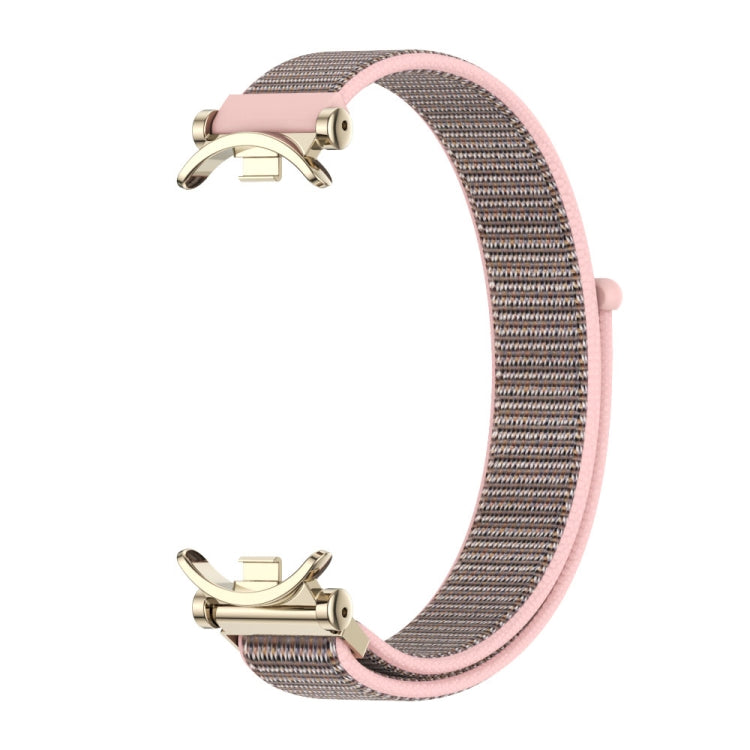 Pour bracelet de montre Xiaomi Smart Band 10 / 9 / 8 Mijobs GT4 en nylon respirant (rose or clair)