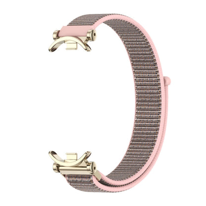 Pour bracelet de montre Xiaomi Smart Band 10 / 9 / 8 Mijobs GT4 en nylon respirant (rose or clair)