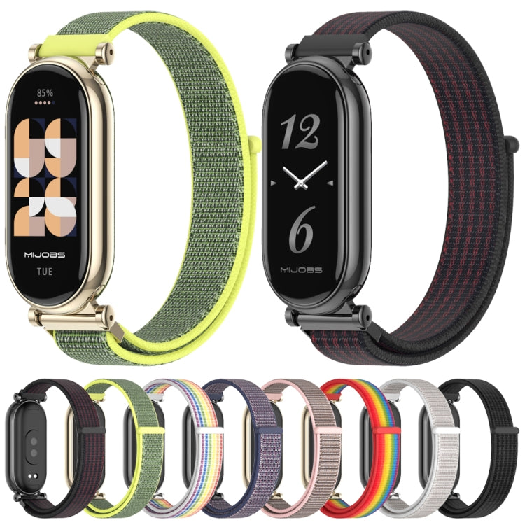 Pour Xiaomi Smart Band 10 / 9 / 8 Mijobs GT4 Bracelet de montre respirant en nylon (Noir)