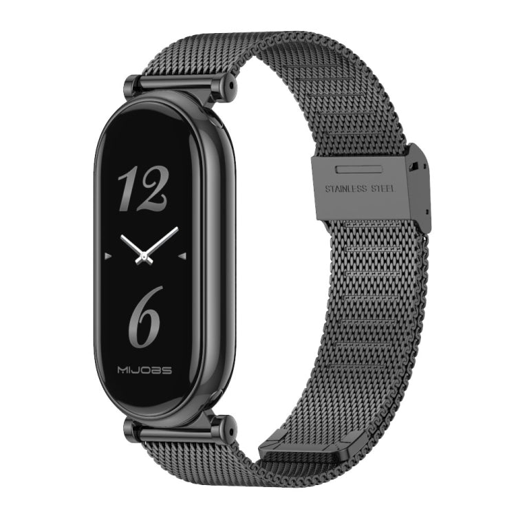 For Xiaomi Smart Band 10 / 9 / 8 Mijobs GT4 Milan Buckle Metal Watch Band(Black)