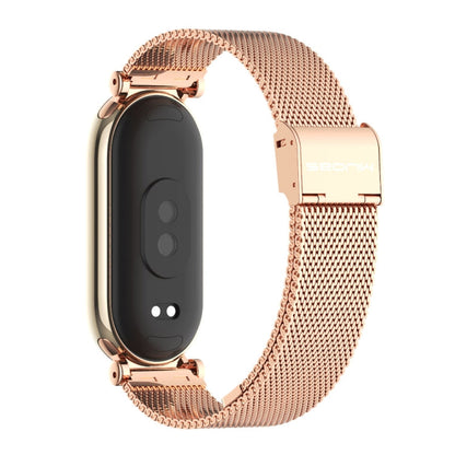 For Xiaomi Smart Band 10 / 9 / 8 Mijobs GT4 Milan Buckle Metal Watch Band(Rose Gold)