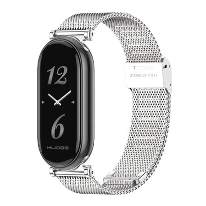 For Xiaomi Smart Band 10 / 9 / 8 Mijobs GT4 Milan Buckle Metal Watch Band(Silver)