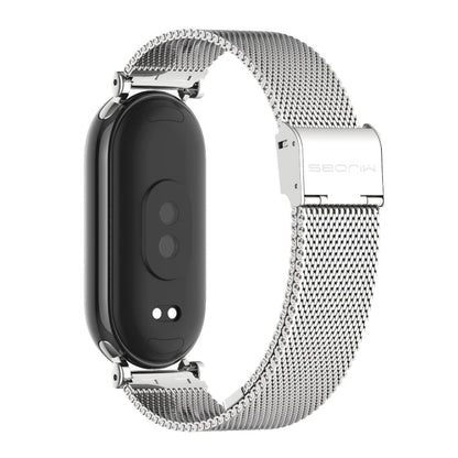 For Xiaomi Smart Band 10 / 9 / 8 Mijobs GT4 Milan Buckle Metal Watch Band(Silver)