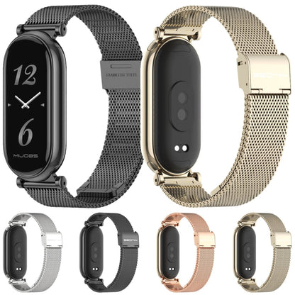 For Xiaomi Smart Band 10 / 9 / 8 Mijobs GT4 Milan Buckle Metal Watch Band(Silver)