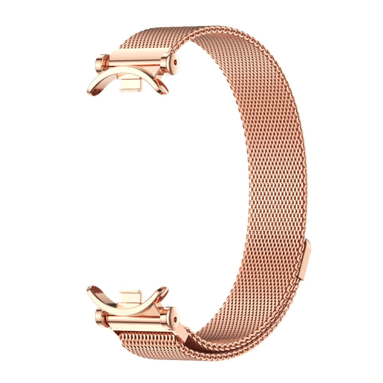For Xiaomi Smart Band 10 / 9 / 8 Mijobs GT4 Milan Magnetic Metal Watch Band(Rose Gold)