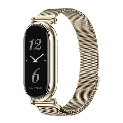 For Xiaomi Smart Band 10 / 9 / 8 Mijobs GT4 Milan Magnetic Metal Watch Band(Light Gold)