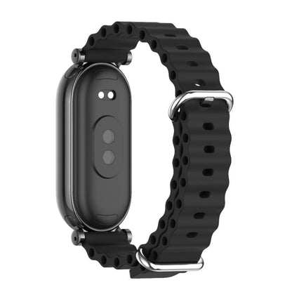 For Xiaomi Smart Band 10 / 9 / 8 Mijobs GT4 Marine Silicone Breathable Watch Band(Black)