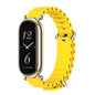 For Xiaomi Smart Band 10 / 9 / 8 Mijobs GT4 Marine Silicone Breathable Watch Band(Yellow Light Gold)