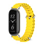 For Xiaomi Smart Band 10 / 9 / 8 Mijobs GT4 Marine Silicone Breathable Watch Band(Yellow Silver)