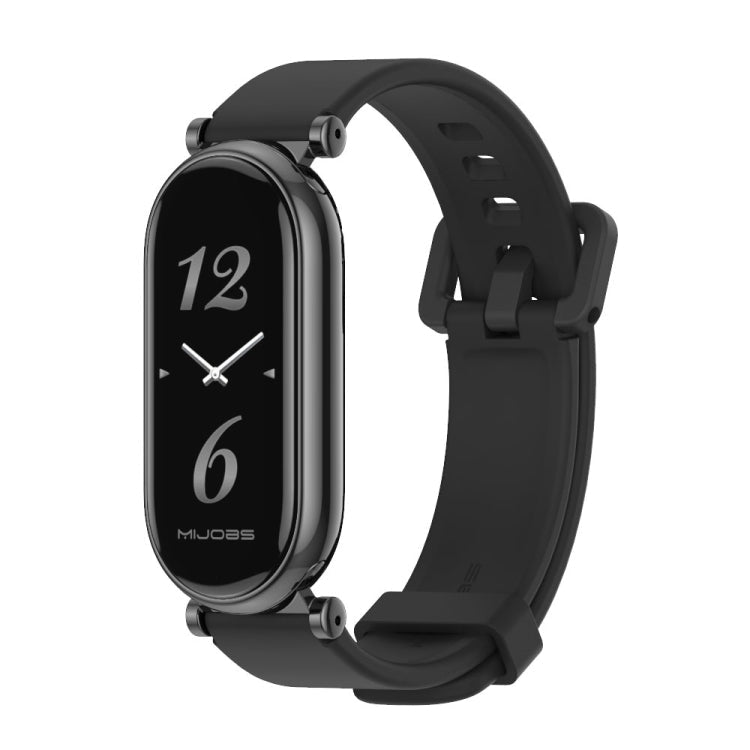 Pour Xiaomi Smart Band 10 / 9 / 8 Mijobs GT4 Bracelet de montre respirant en silicone (Noir)