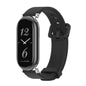 For Xiaomi Smart Band 10 / 9 / 8 Mijobs GT4 Silicone Breathable Watch Band(Black Silver)