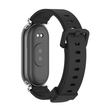 For Xiaomi Smart Band 10 / 9 / 8 Mijobs GT4 Silicone Breathable Watch Band(Black Silver)