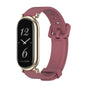 For Xiaomi Smart Band 10 / 9 / 8 Mijobs GT4 Silicone Breathable Watch Band(Wine Red Light Gold)