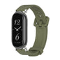 For Xiaomi Smart Band 10 / 9 / 8 Mijobs GT4 Silicone Breathable Watch Band(Army Green Silver)