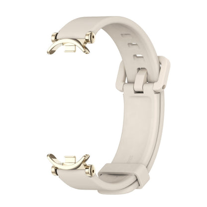 For Xiaomi Smart Band 10 / 9 / 8 Mijobs GT4 Silicone Breathable Watch Band(Grey Light Gold)