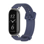 For Xiaomi Smart Band 10 / 9 / 8 Mijobs GT4 Silicone Breathable Watch Band(Midnight Blue Silver)