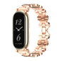 For Xiaomi Smart Band 10 / 9 / 8 Mijobs GT4 Bone Chain Metal Watch Band(Rose Gold)