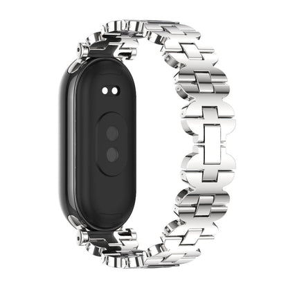 For Xiaomi Smart Band 10 / 9 / 8 Mijobs GT4 Bone Chain Metal Watch Band(Silver)