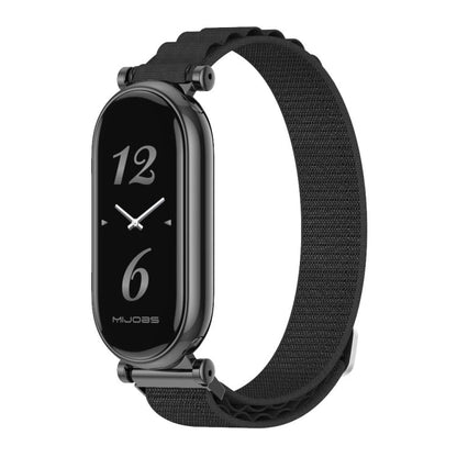 Pour Xiaomi Smart Band 10 / 9 / 8 Mijobs GT4 Bracelet de montre respirant en nylon (noir)