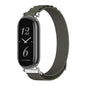 Pour Xiaomi Smart Band 10 / 9 / 8 Mijobs GT4 Bracelet de montre en nylon respirant (Vert armée argenté)