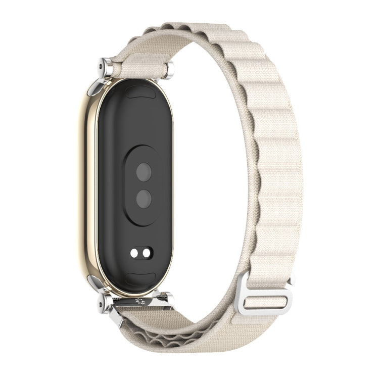 For Xiaomi Smart Band 10 / 9 / 8 Mijobs GT4 Nylon Breathable Watch Band(Grey Silver)
