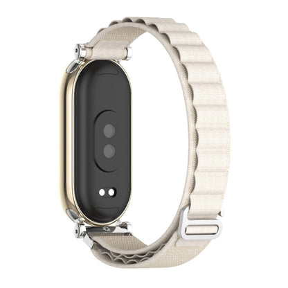 For Xiaomi Smart Band 10 / 9 / 8 Mijobs GT4 Nylon Breathable Watch Band(Grey Silver)