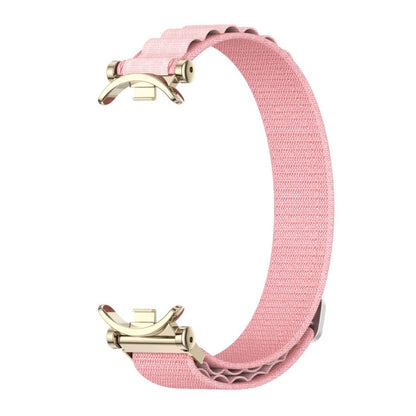 For Xiaomi Smart Band 10 / 9 / 8 Mijobs GT4 Nylon Breathable Watch Band(Pink Light Gold)