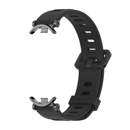 Pour Xiaomi Smart Band 10 / 9 / 8 Mijobs GT4 Bracelet de montre en silicone à trou plat (Noir)