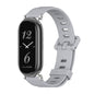 For Xiaomi Smart Band 10 / 9 / 8 Mijobs GT4 Flat Hole Silicone Watch Band(Grey Silver)