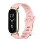 For Xiaomi Smart Band 10 / 9 / 8 Mijobs GT4 Flat Hole Silicone Watch Band(Pink Light Gold)