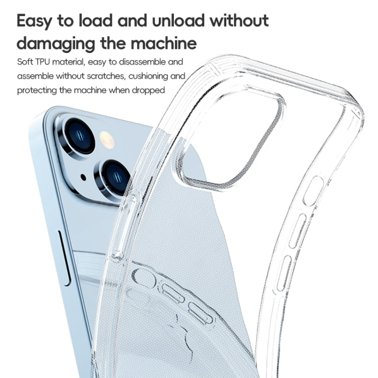 For iPhone 15 Plus ZGA Clear TPU Shockproof Phone Case(Transparent)