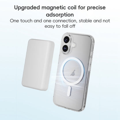For iPhone 16 ZGA Magsafe Clear PC Hybrid TPU Phone Case(Transparent)