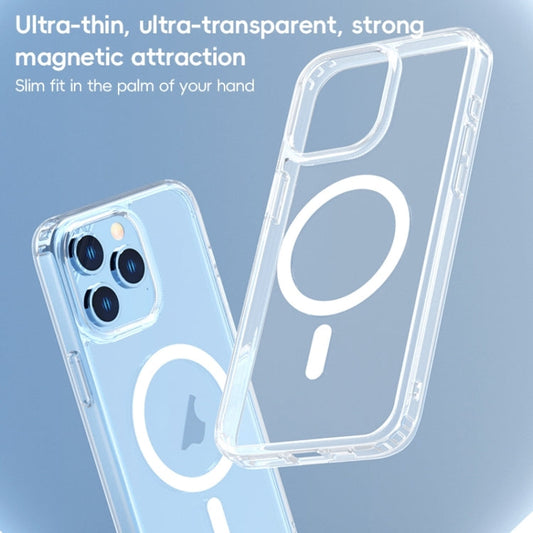For iPhone 15 Pro ZGA Magsafe Clear PC Hybrid TPU Phone Case(Transparent)