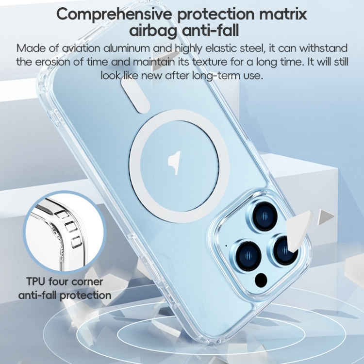 For iPhone 15 Plus ZGA Magsafe Clear PC Hybrid TPU Phone Case(Transparent)