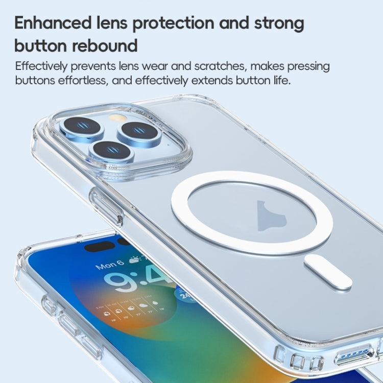 For iPhone 15 Plus ZGA Magsafe Clear PC Hybrid TPU Phone Case(Transparent)