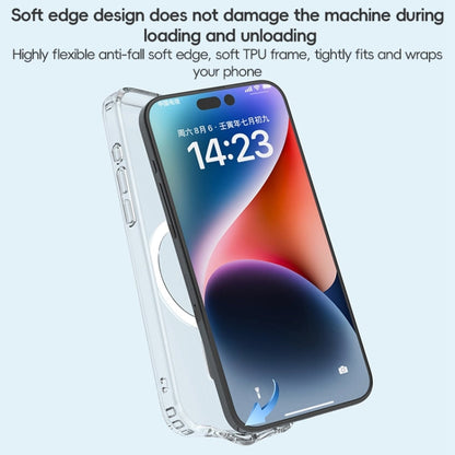 For iPhone 15 Plus ZGA Magsafe Clear PC Hybrid TPU Phone Case(Transparent)