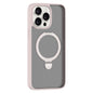 For iPhone 15 Pro Max ZGA Magsafe Holder PC Hybrid TPU Phone Case(Pink)