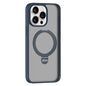 For iPhone 15 Pro Max ZGA Magsafe Holder PC Hybrid TPU Phone Case(Blue)