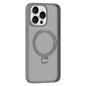 For iPhone 15 Pro ZGA Magsafe Holder PC Hybrid TPU Phone Case(Grey)