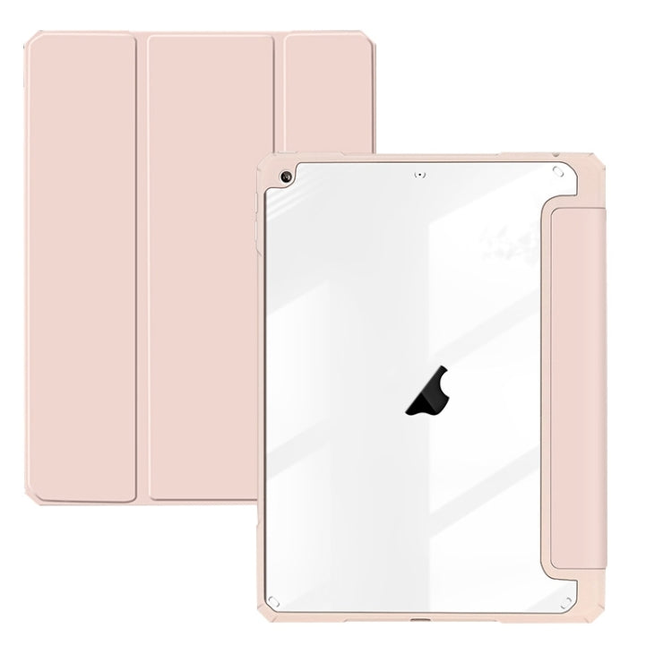 Pour iPad 10.2 2021/2020/2019 Étui Housse en Cuir Intelligent Tri-Fold ZGA (Rose)